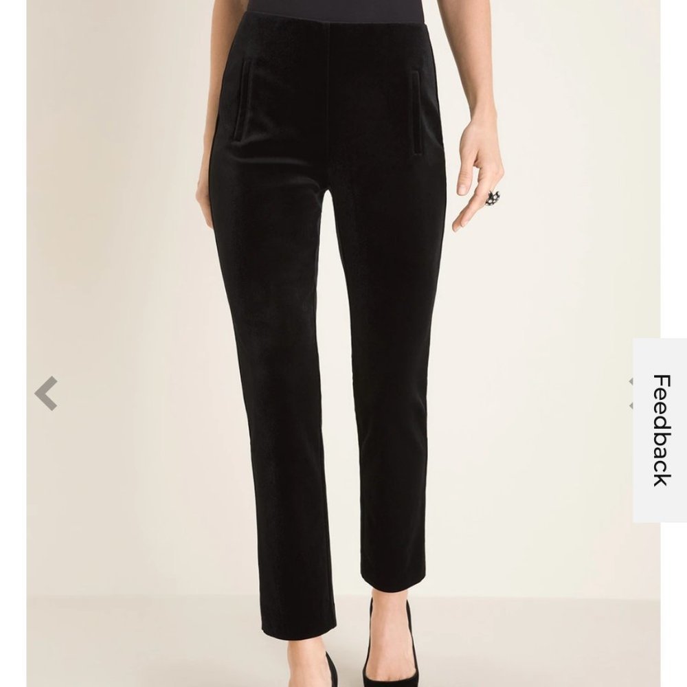 NWT Chico's So Slimming Juliet Velvet Ankle Long Pants